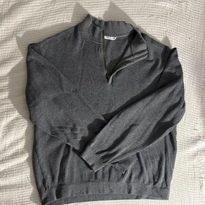 Cutter & Buck Men's Gray Zip-Up Sweater